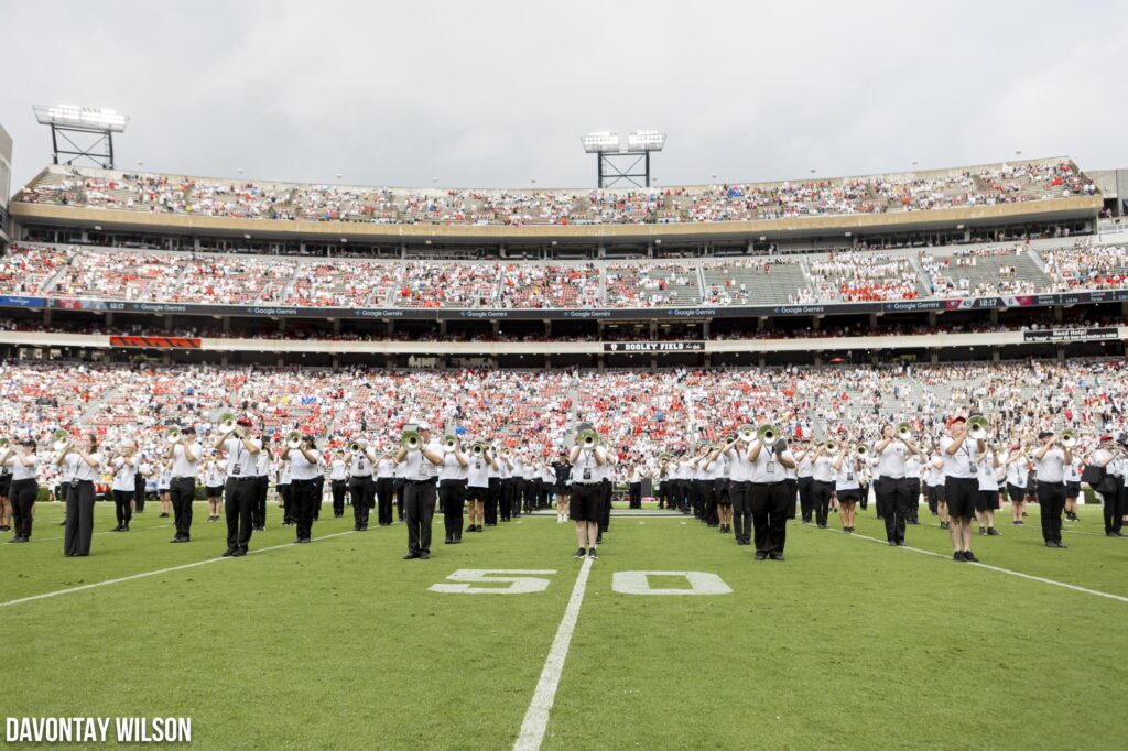 2026 Alumni band in Sanford Stadium