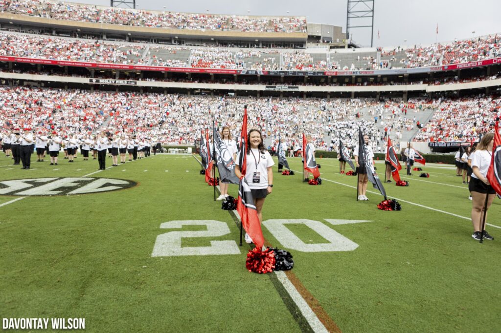 2026 Alumni flags in Sanford Stadium